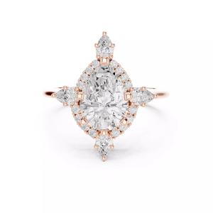 Pear Cut Diamond Engagement Wedding Ring 3DM STL Video