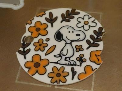 Stanley Tumbler Topper – Snoopy with Fall Flowers