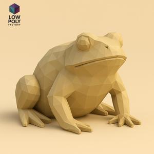 Common Toad - Robust-looking terrestrial amphibian Low Poly style
