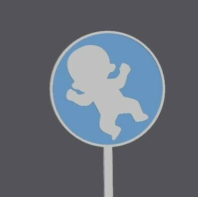 Cupcake Topper - Bossy Baby Boy 3