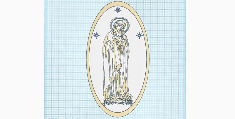 Virgin Mary icon, Mother of God, Our Lady of Fatima Miracle, medalion, Christian gift, spiritual wall art decor, keychain
