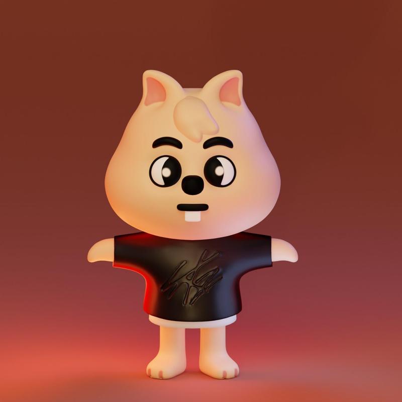 Skzoo Stray Kids Han Quokka skz Kpop figurine