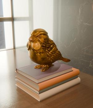 Tit bird decoration 3D print model