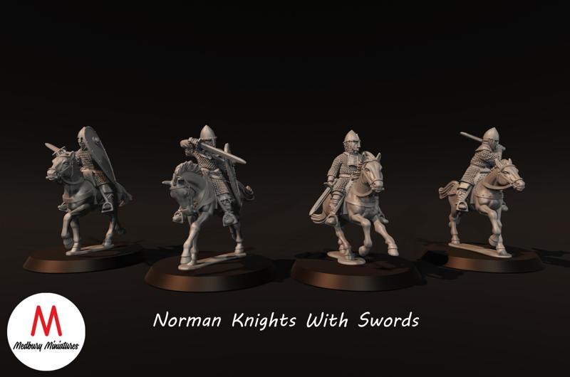 Norman Knights With Swords
