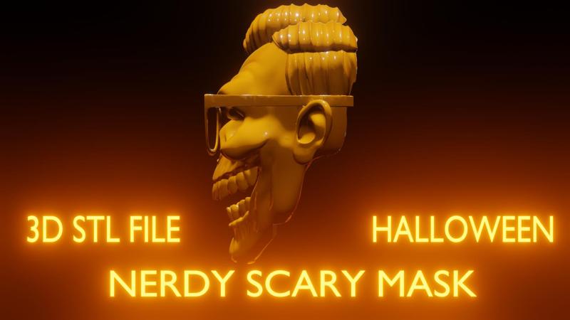 Halloween Nerdy Glasses Mask