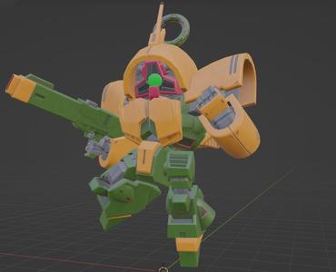 SD Gundam - Asshimar keychain