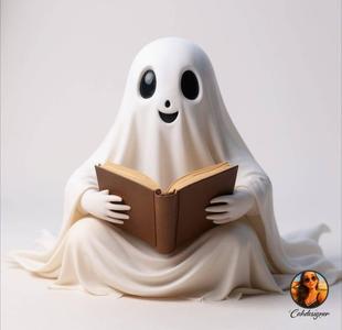 Little Ghost Reader - Halloween Decoration