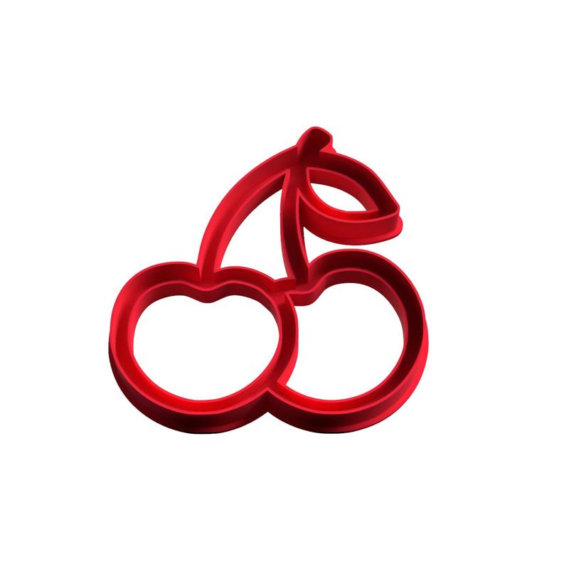 cherry cookie cutter - cortador de cereza guinda para galletas stl