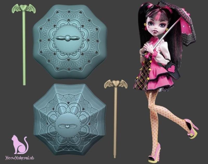 Draculaura School's Out, Umbrella, Monster High.