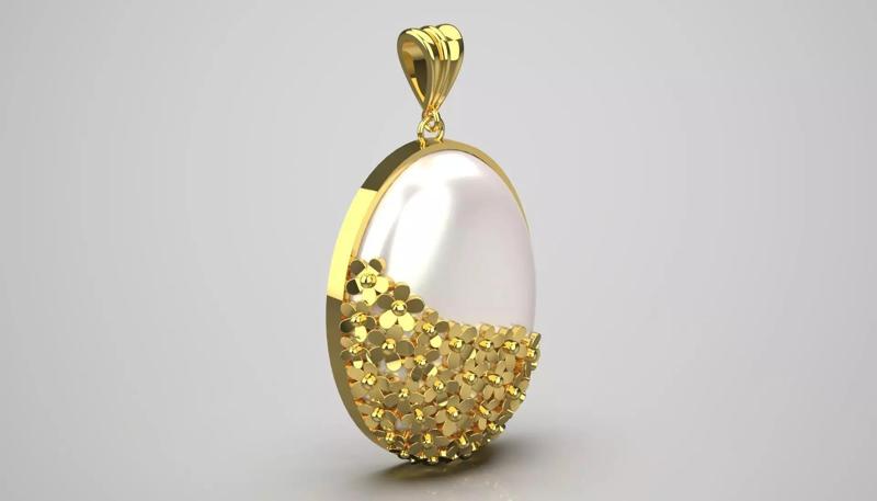woman gold pendant  gp0210