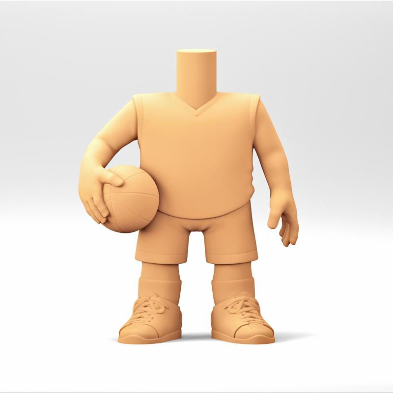 A male body in a Funko POP Style. MB_08