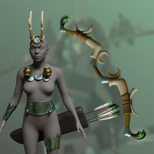 ARTEMIS BOW + accessories HADES COSPLAY