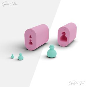 Flask Bead Roller For Polymer Clay, Potion Bottle Shape Bead Making Tool, Polymer Clay Tools, 3 Sizes Included, Digital STL File, No: 710