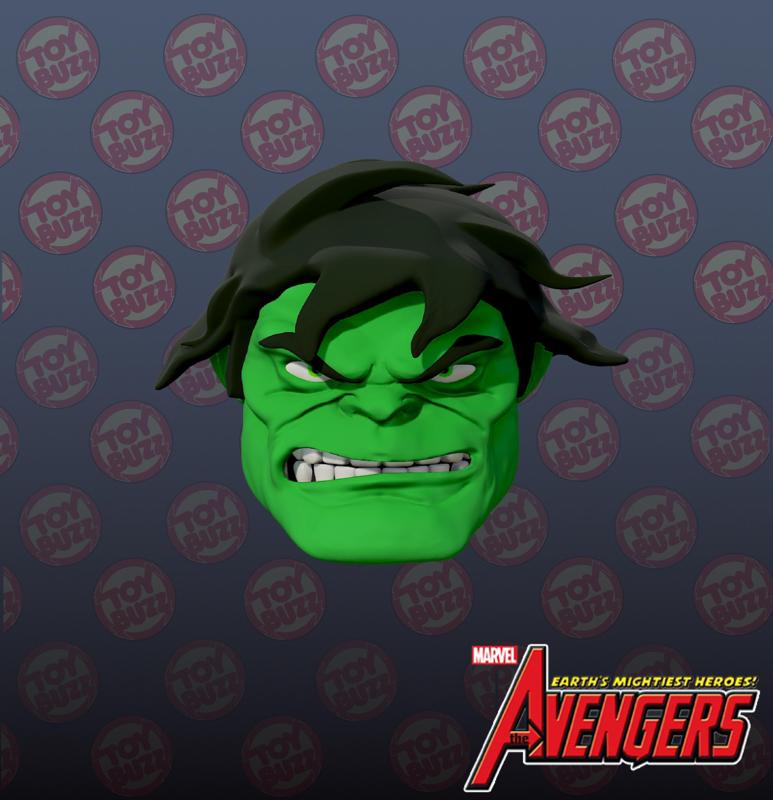 Animated Hulk custom head for marvel legends