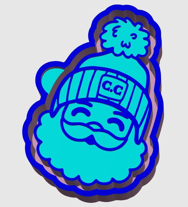 Cheerful Santa with beanie