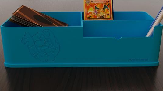 Mario-Inspired Desk Organizer – Compact 3D Printable Storage Box (L9.6" x W4.15" x H2.56")