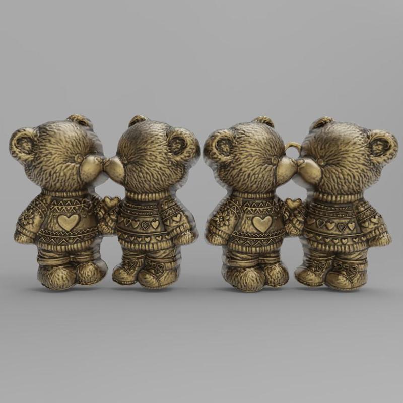 valentines kissing teddys