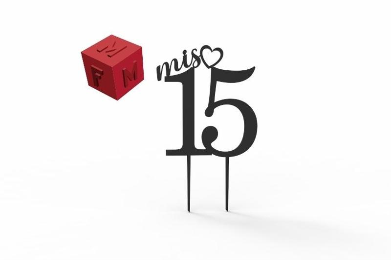 My 15 Cake Topper