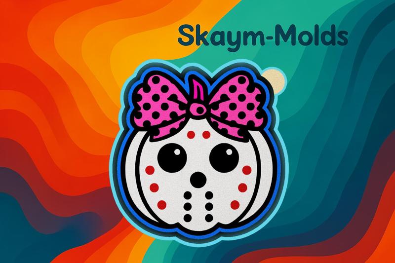 🎃🔪 Pink Slash Design Mold – Freshie, Ornament, Resin & Candle Mold