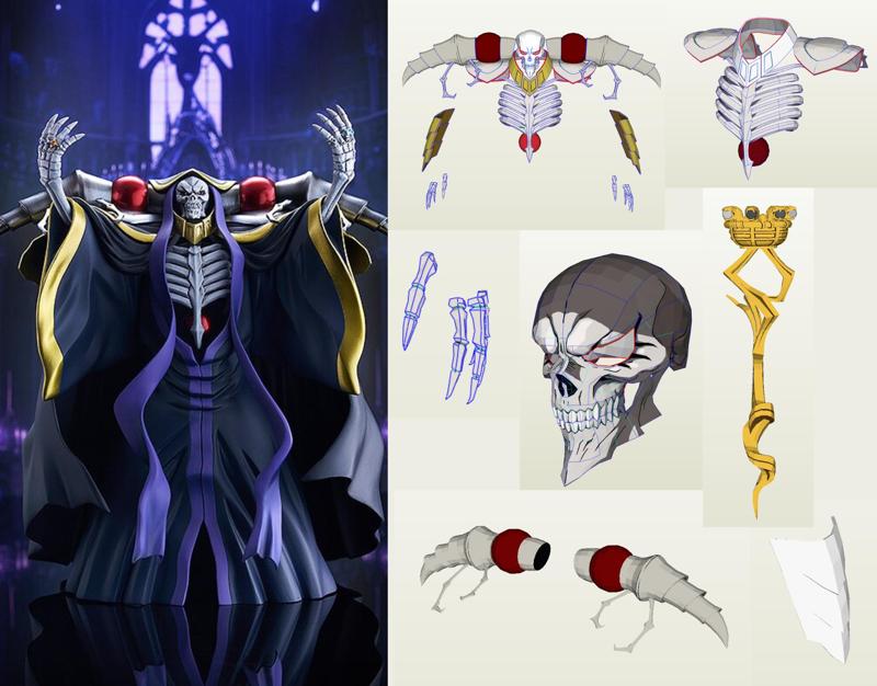 Overlord - Ainz Ooal Gown Cosplay Wearable Armor - EVA Foam Template - PDO Pepakura Pattern