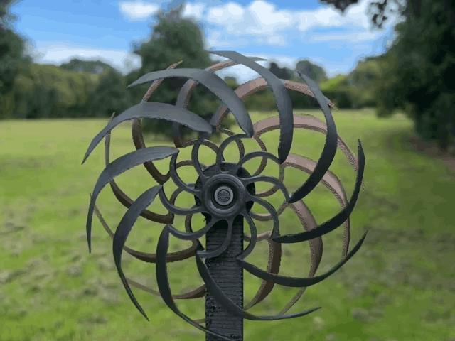 Whirling Wonders: The Dual-Rotor Wind Sculpture