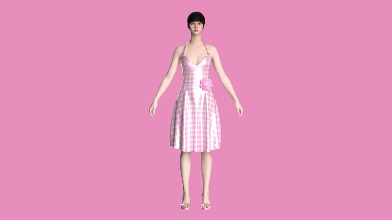 Barbie Dress V4 | Marvelous / Clo3d / obj / fbx