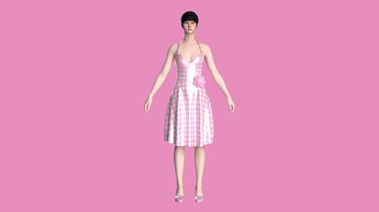Barbie Dress V4 | Marvelous / Clo3d / obj / fbx
