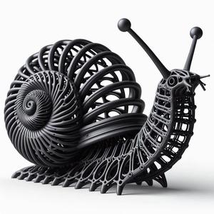 Robotic Snail 3D Print – Futuristic Mechanical Style Sculpture