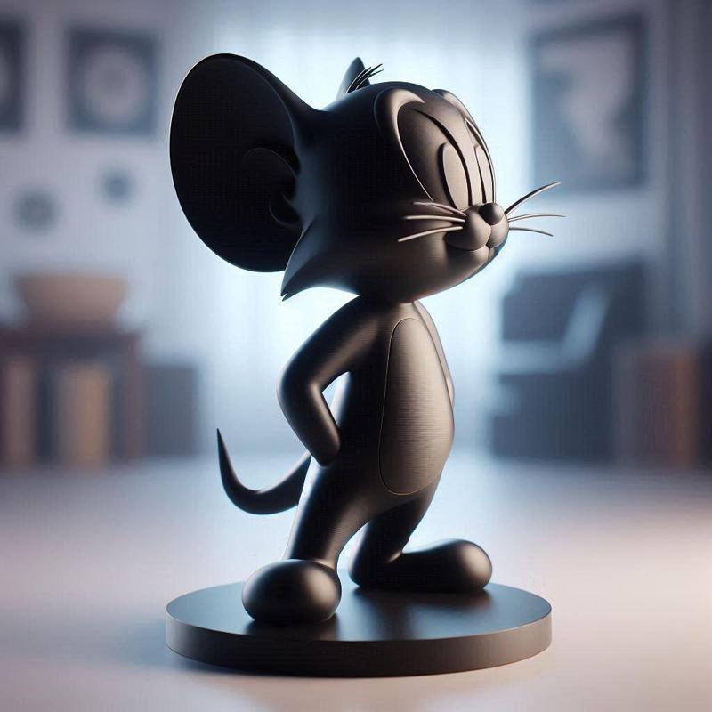 Tom Cat Standing 3D Print – Cartoon Showpiece Figurine