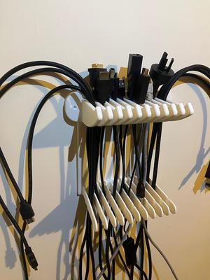 3D Printed Cable Rack – Wall Mount Organizer for Wires & Cables