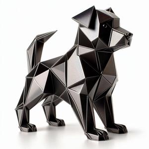 Low Poly Dog Showpiece 3D Print – Minimalist Decorative Figurine