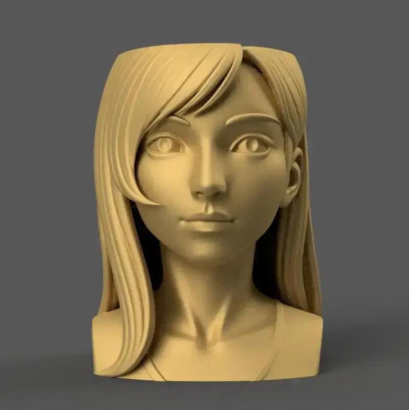 Cute Girl Head Planter
