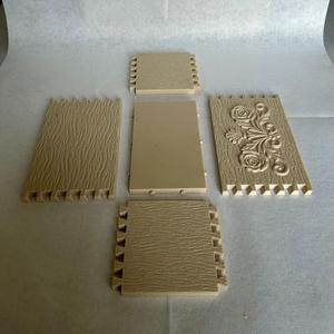 box wood relief high large / flower pot dovetail joint for 3d printing wood texture printinplace
