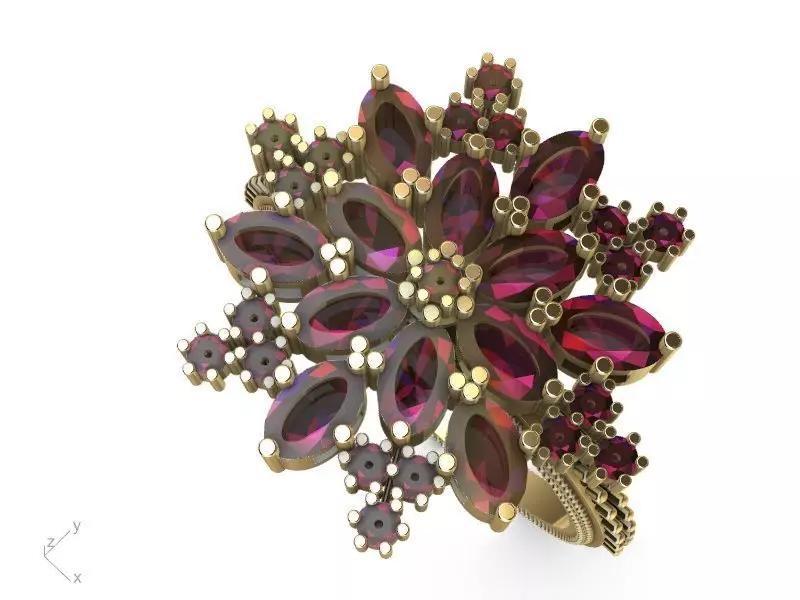 oval and round brilliant ring stl verified