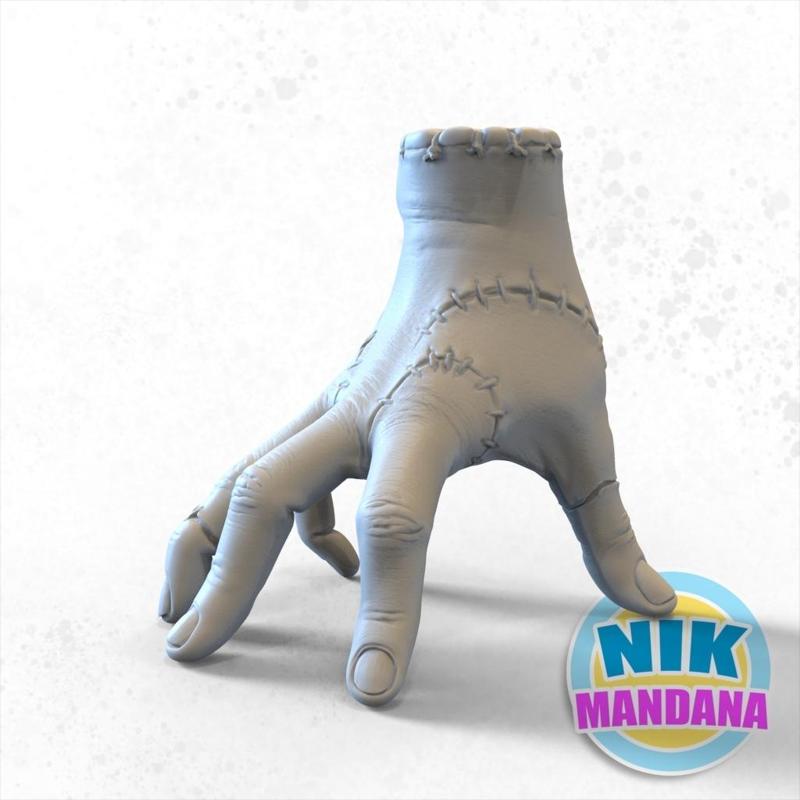 Crawling Stitched Hand — Wednesday “Thing”-Inspired | 3D Printable Halloween Prop