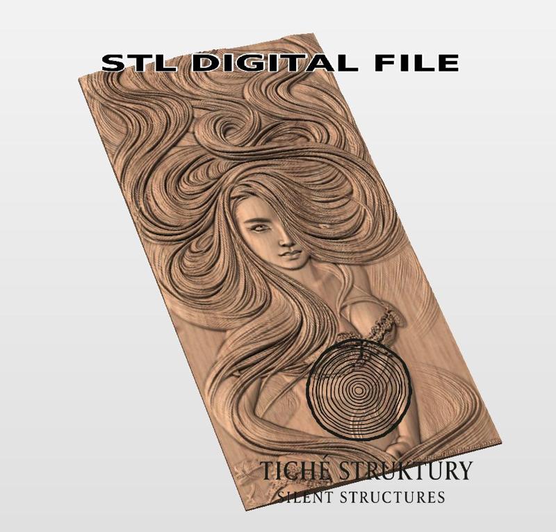 Woman – Ornamental Hair Art – 3D STL Model