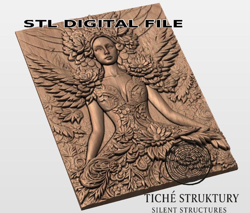 Floral Goddess – Ornamental Art Style – 3D STL Model