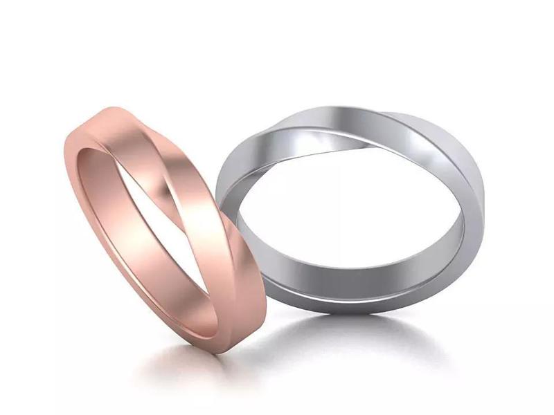 Mobius wedding Ring 4mm wide 3dmodel
