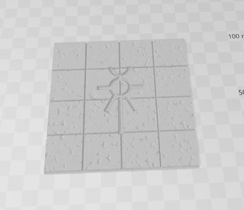 Space Skeleton Cut Stone Dungeon Tile 4x4 + Space Skeleton Cut Stone Dungeon Wall (Package)