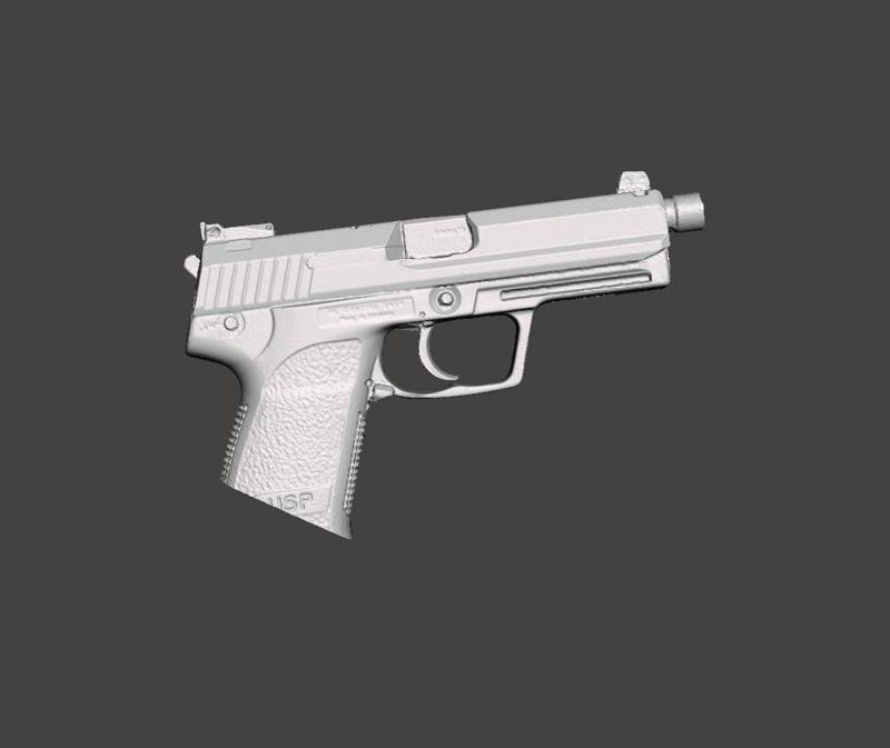 HK Usp 9mm Real Size 3D Gun Mold