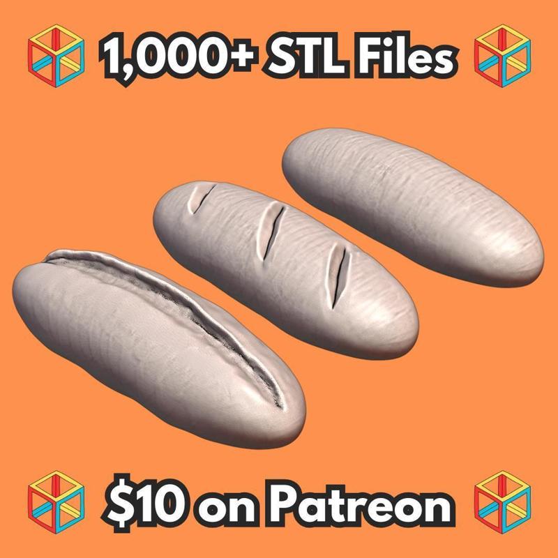 28mm Fantasy Mini Miniature Medieval Assorted Breads for DND Tabletop Wargame Terrain MineeForm FDM 3D Print STL File