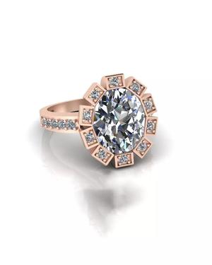 oval engagement jewelry ring