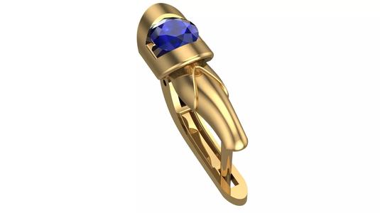 Golden Elegance Meets Blue Passion - Earring Collection--DL48--