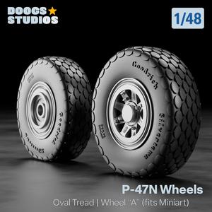 1/48 P-47N Wheels - Oval Tread "A" - DS48006