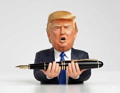 Donald Trump-Style Pen Holder & Coin Bank