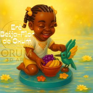 Erê Beija-Flor de Oxum - Spirit Sculpture in STL (3D Printing)