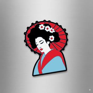 Japanese Geisha Art Magnet 3D Print Model