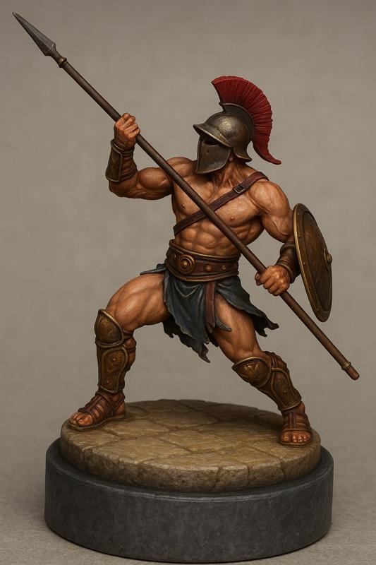 Roman Gladiator with Spear – Miniature