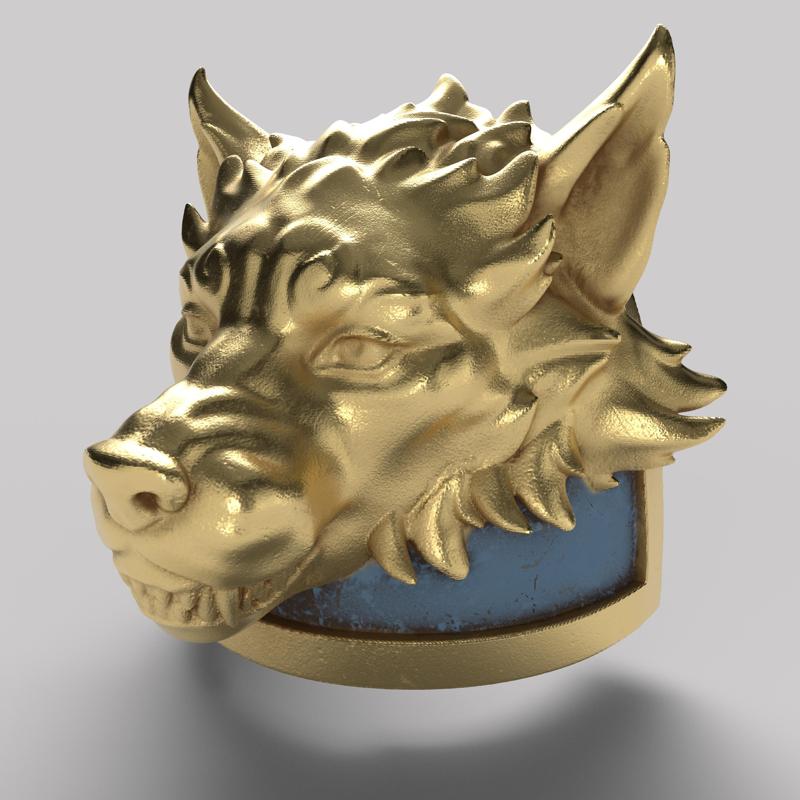 Wolf space marine shoulder pad