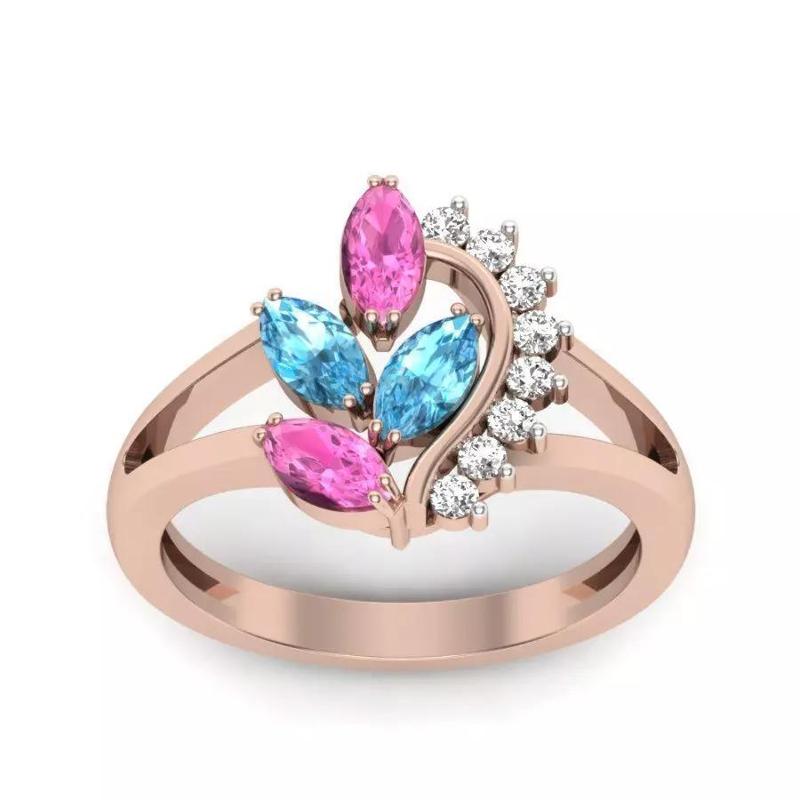 Engagement Solitaire Marquise Stone Ring